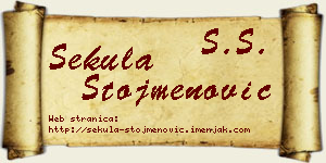 Sekula Stojmenović vizit kartica